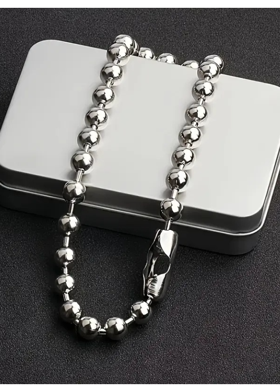 BOLD BALL CHAIN NECKLACE BEDES4684