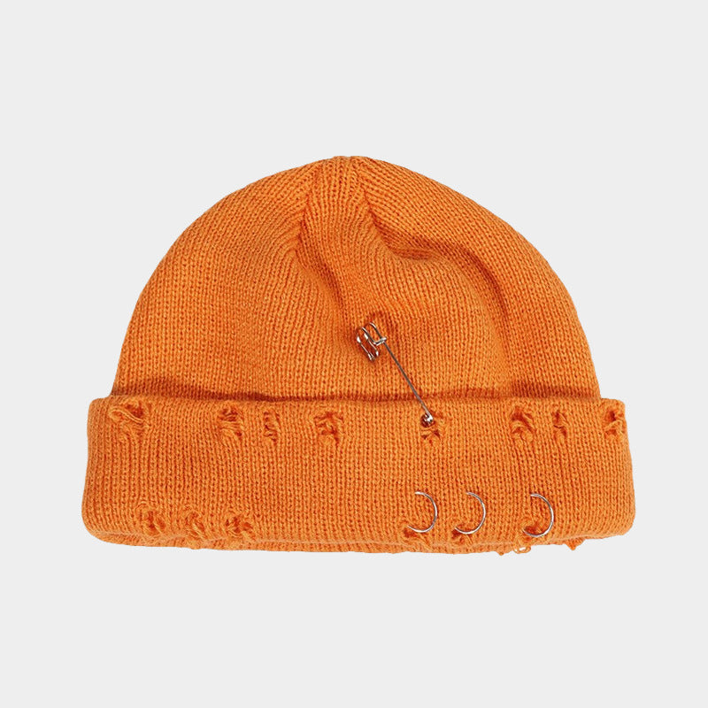 DISTRESSED PIN BEANIE BEDES4584 - Deuku