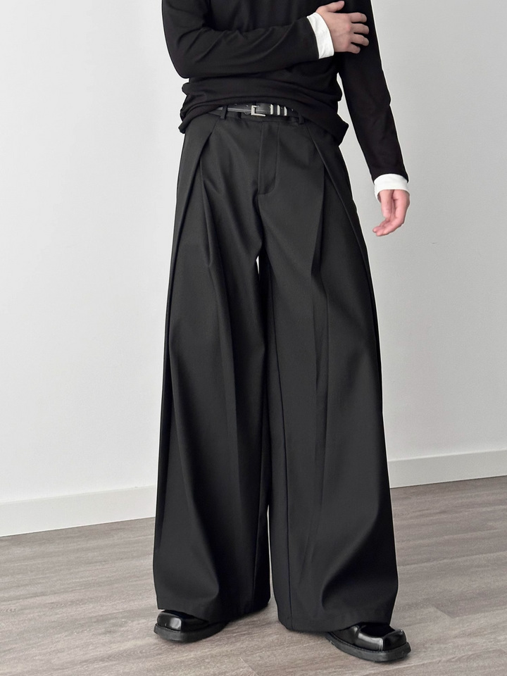 BOX PLEAT WIDE SLACKS BEDES4530