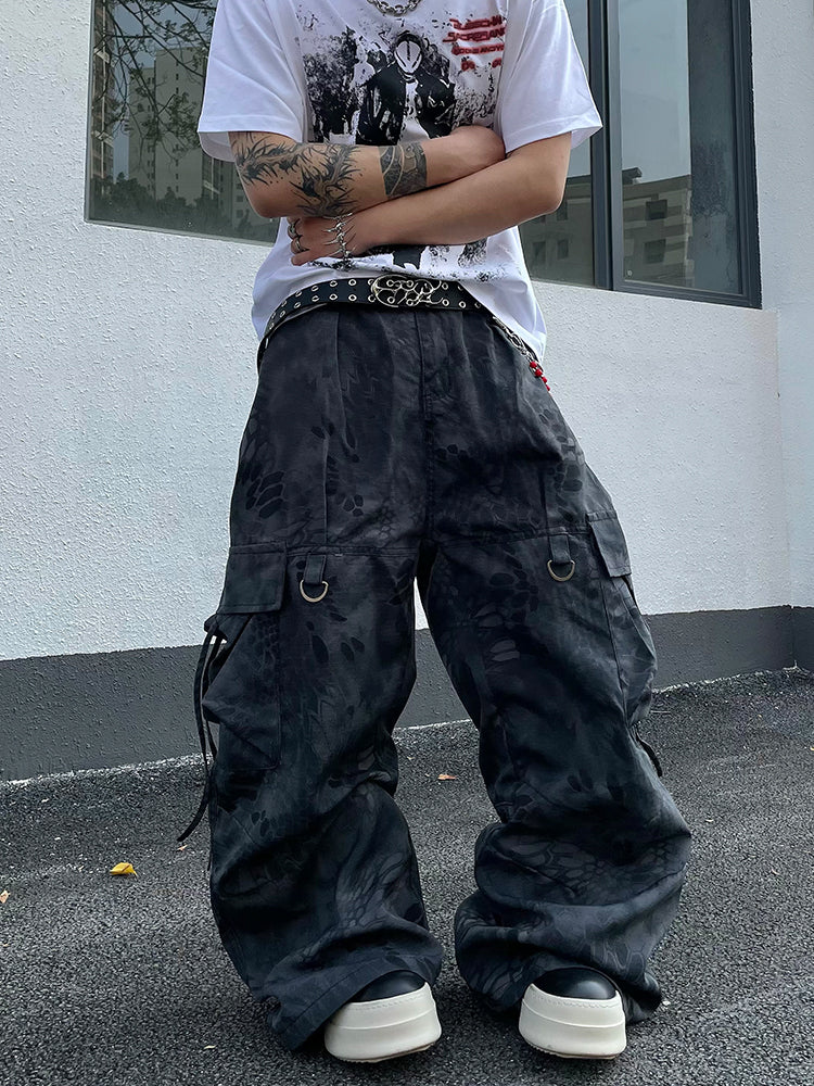 SNAKE WIDE CARGO PANTS DFDES4424