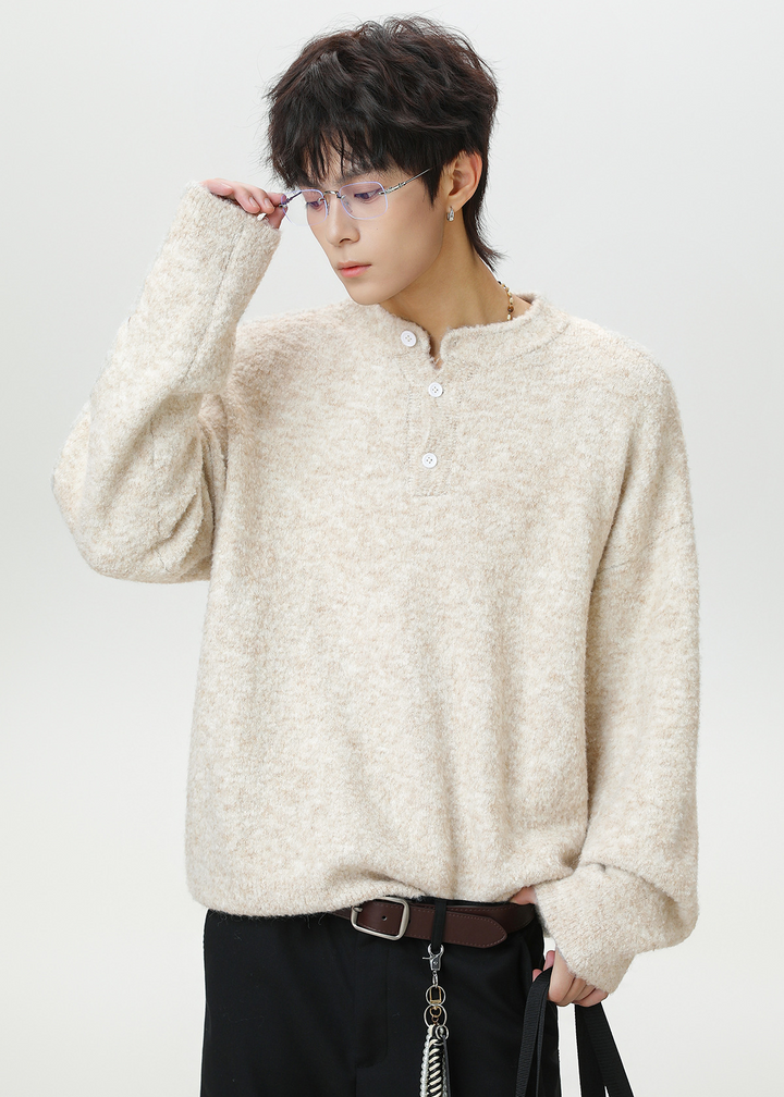 HENLEY KNIT TOP BEDES4532