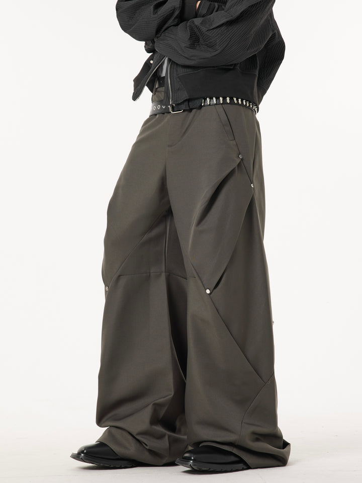 RIVET DESIGNED WIDE SLACKS DFDES4445