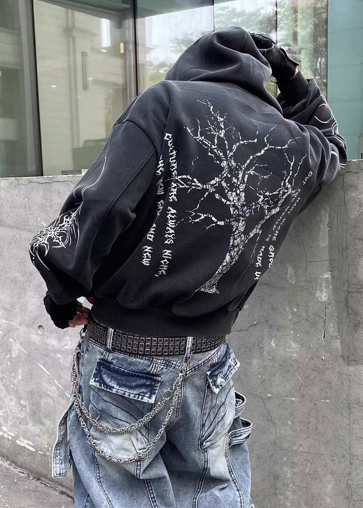 PRINTED ZIP PARKA DFDES4500
