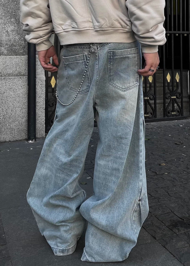 VINTAGE WASH LOOSE DENIM DFDES4495