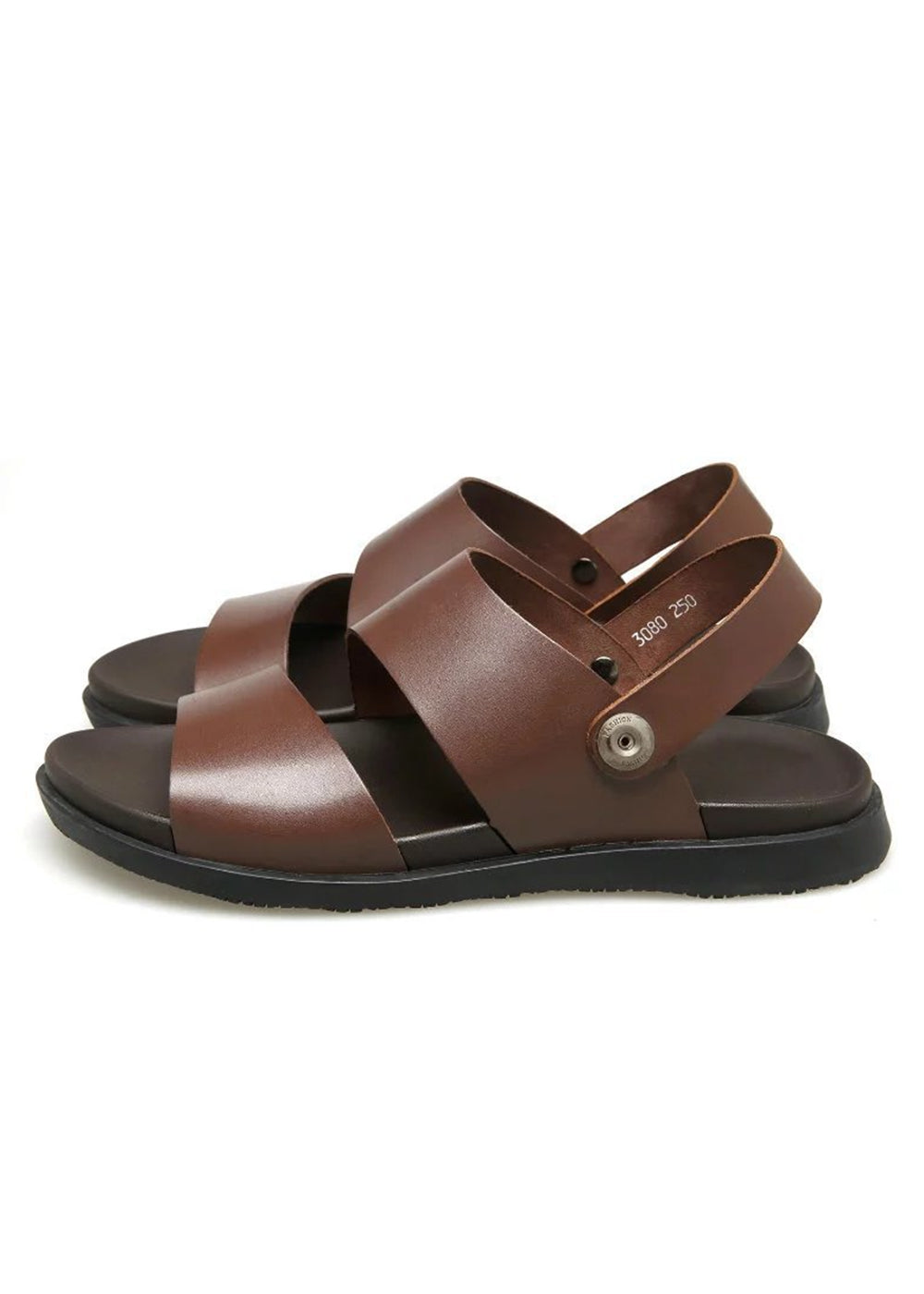DOUBLE BAND BACKSTRAP LEATHER SANDALS BEDES4654