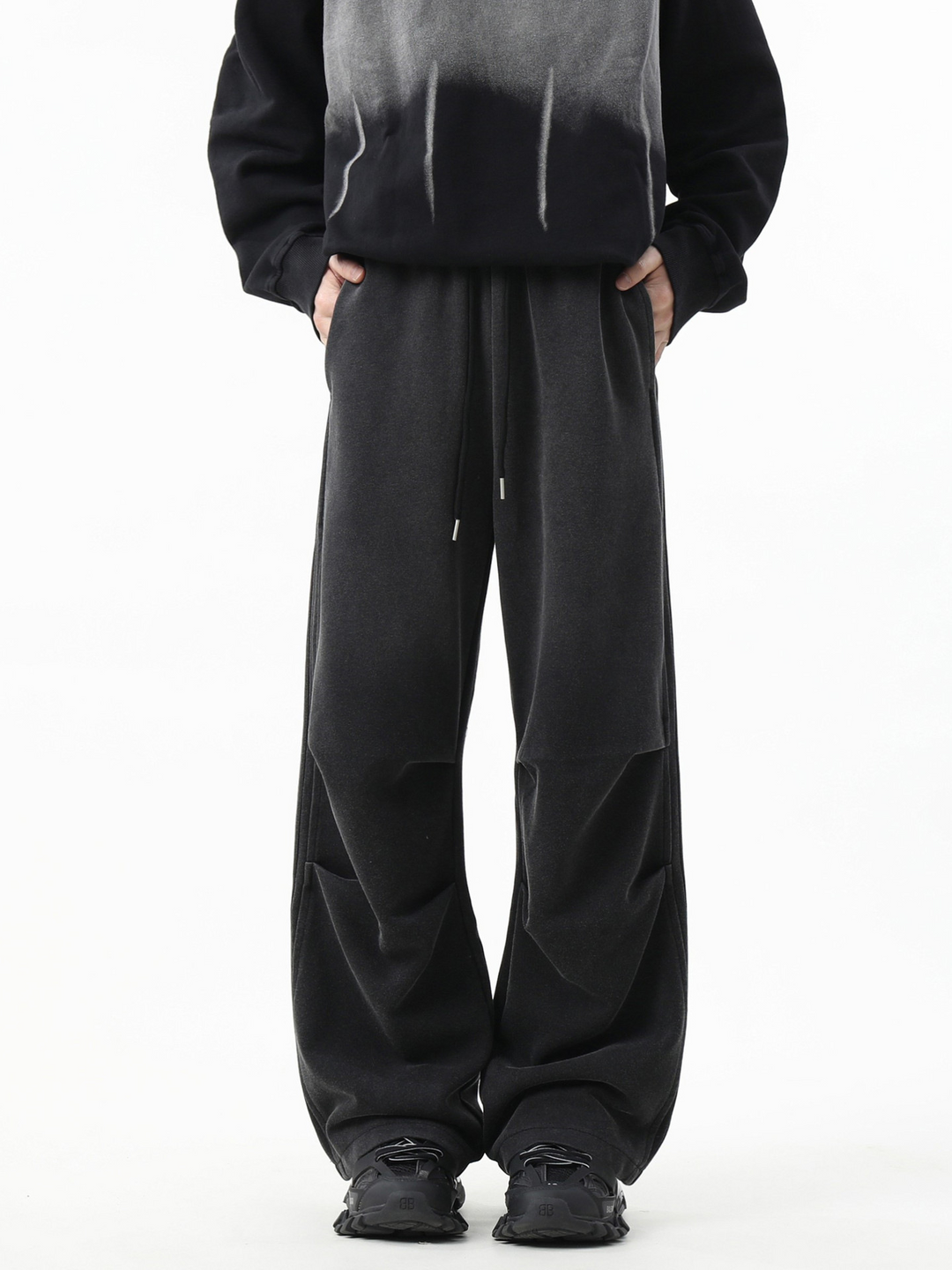 TUCKED LINE WIDE SWEAT PANTS BEDES4512