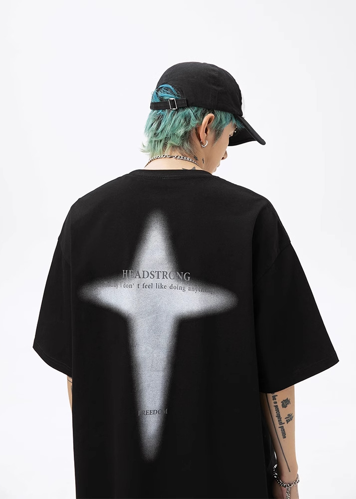 FADE CROSS OVERSIZED T-SHIRT BEDES4643