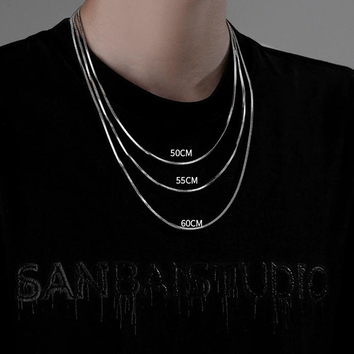 SNAKE CHAIN NECKLACE BEDES4583 - Deuku