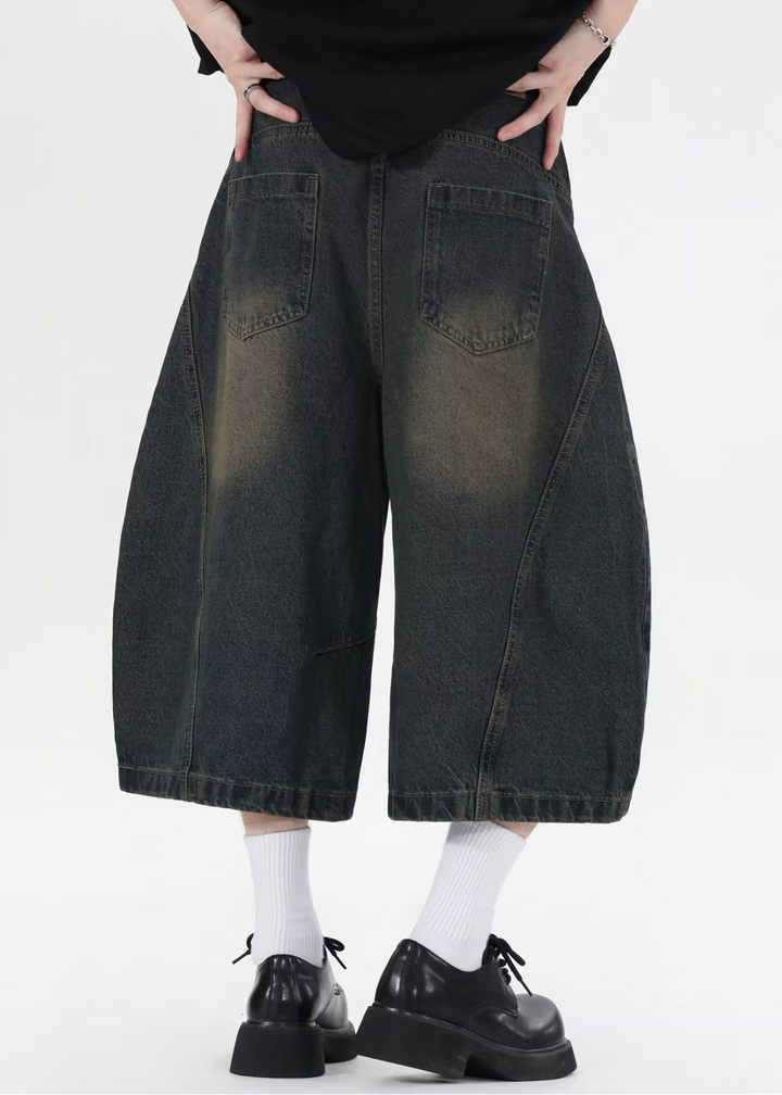CURVE WIDE DENIM BARMUDA PANTS BEDES4711