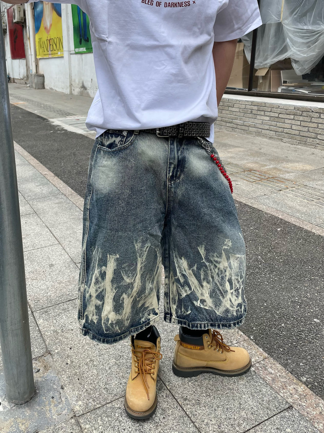 DENIM WIDE BERMUDA PANTS DFDES4461