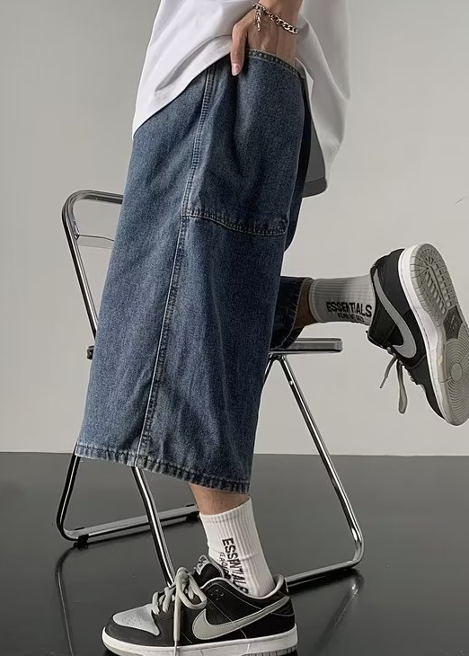 SUPER WIDE DENIM BERMUDA SHORTS BEDES4674