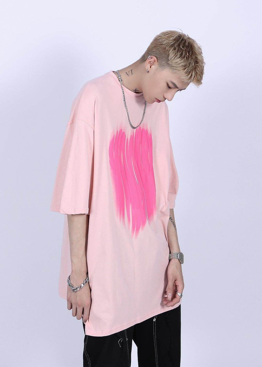 FADED LOGO PRINTED T-SHIRT MNDES4463