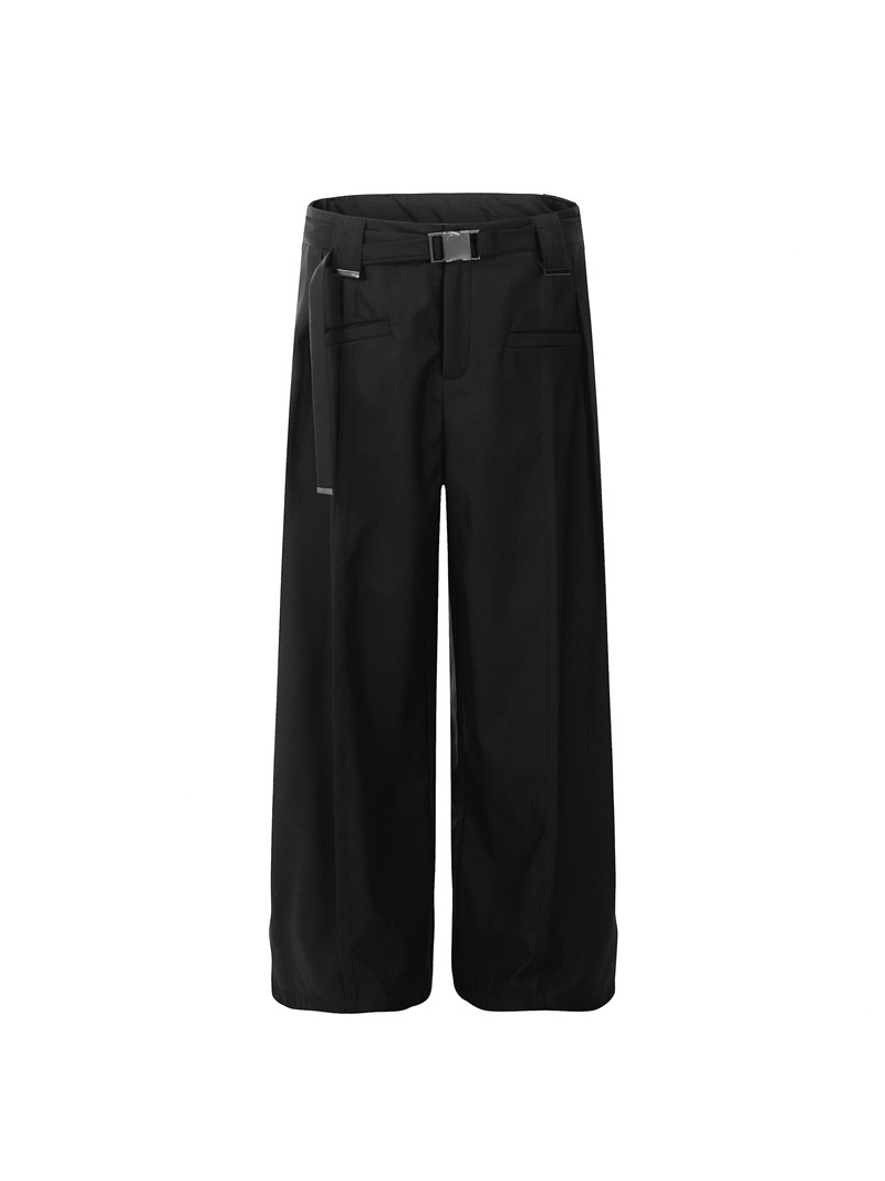 BUCKLE BELT WIDE SLACKS BEDES4650