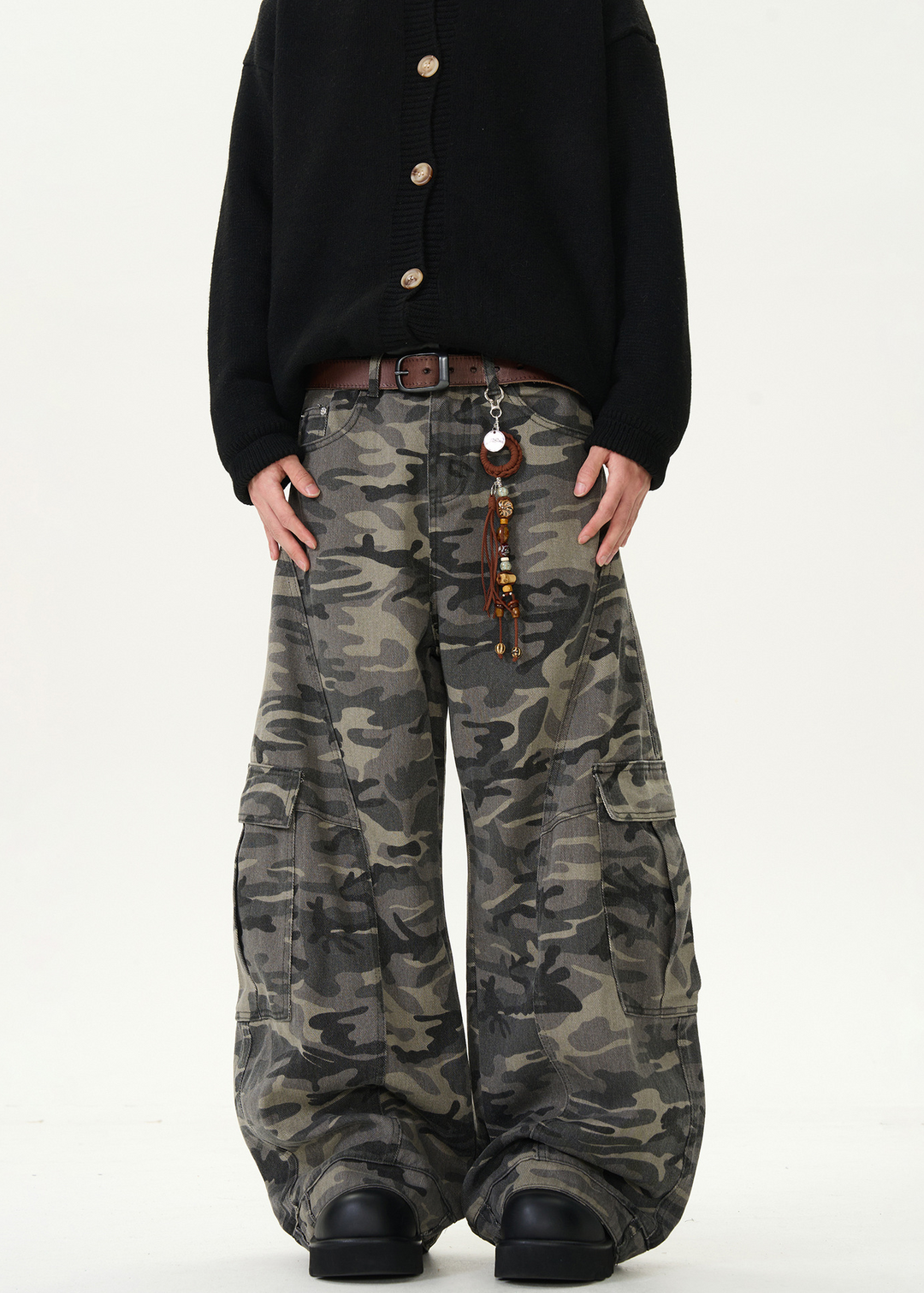 CURVE WIDE CAMO CARGO PANTS BEDES4518