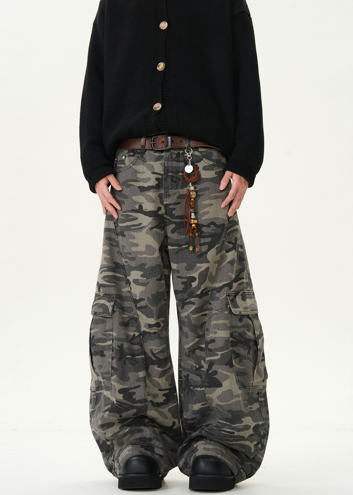 CURVE WIDE CAMO CARGO PANTS BEDES4518