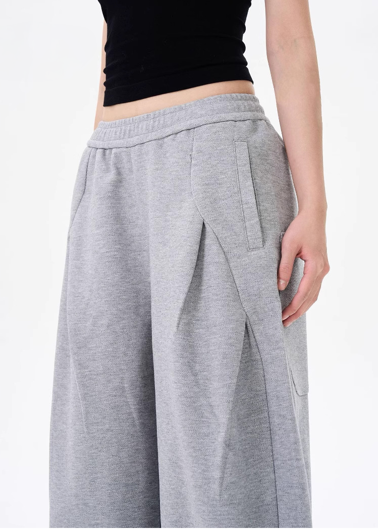 CURVED TUCK WIDE SWEAT PANTS BEDES4761