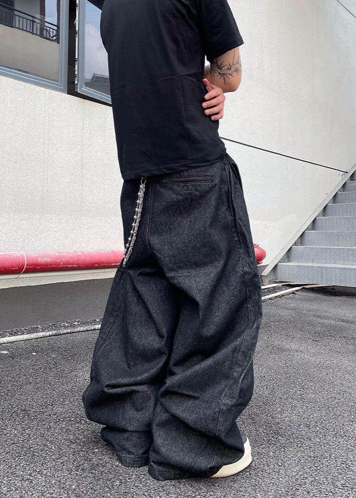 WIDE BAGGY DENIM PANTS DFDES4474 – Deuku