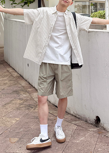RELAXED FIT PINSTRIPE SHIRT BEDES4668