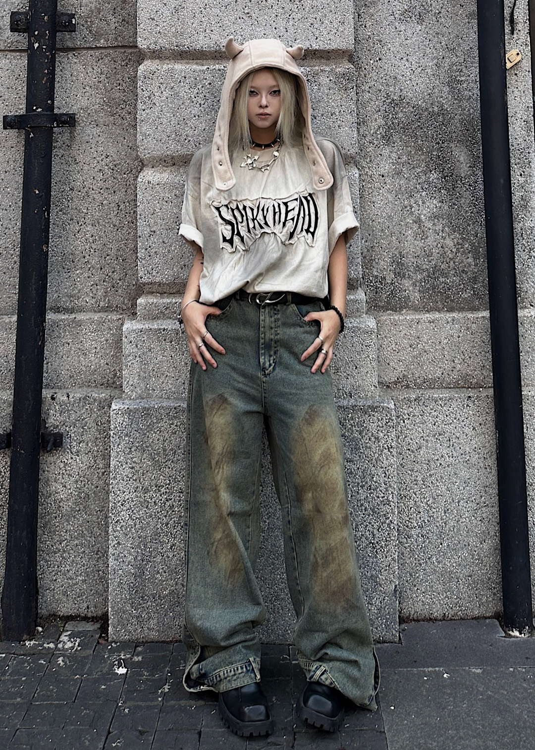 VINTAGELIKE WIDE STRAIGHT DENIM AEDES4557