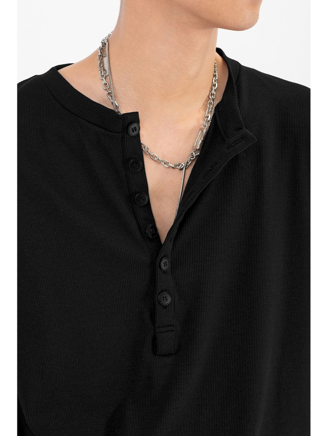 RELAXED HENLEY T-SHIRT BEDES4675