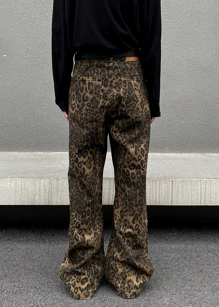 SHADOW LEOPARD DENIM PANTS AEDES4567 - Deuku
