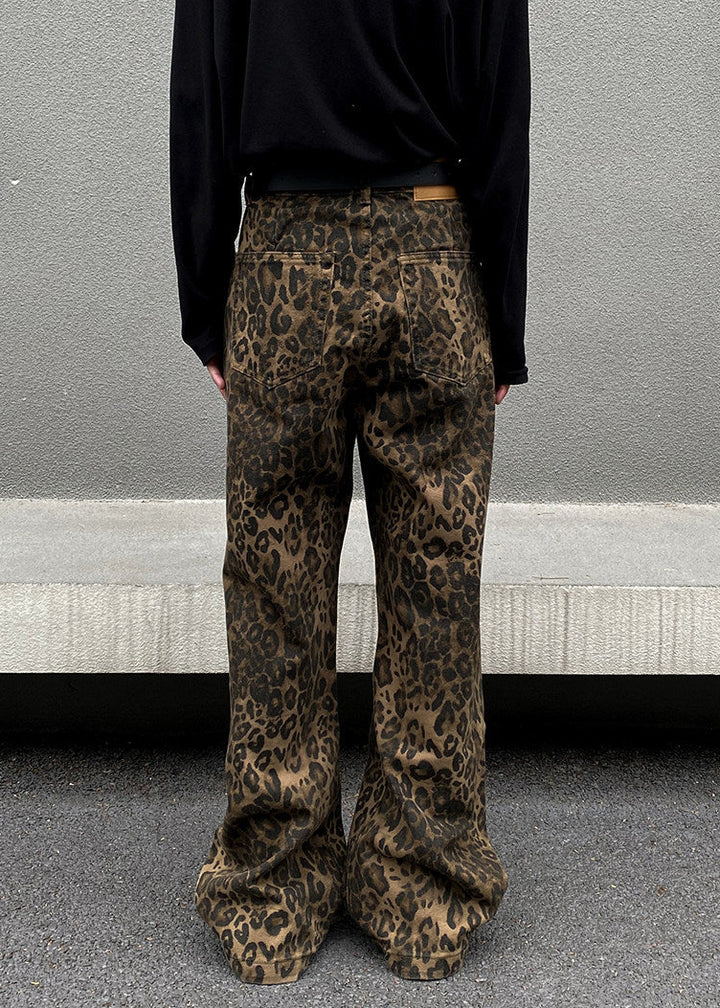 SHADOW LEOPARD DENIM PANTS AEDES4567 - Deuku