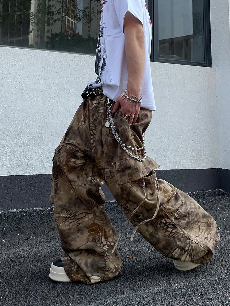 SNAKE WIDE CARGO PANTS DFDES4424