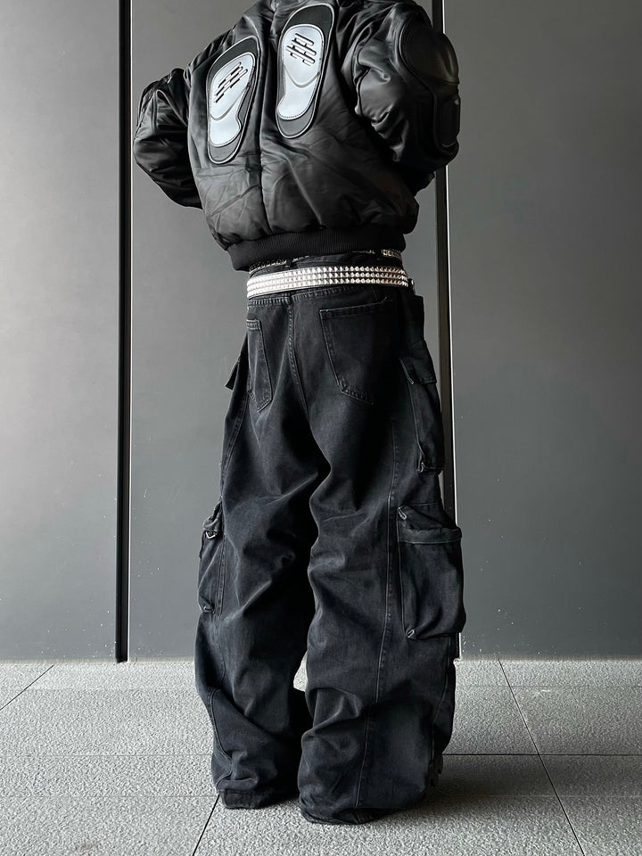 BIG POCKET WIDE CARGO PANTS DFDES4442