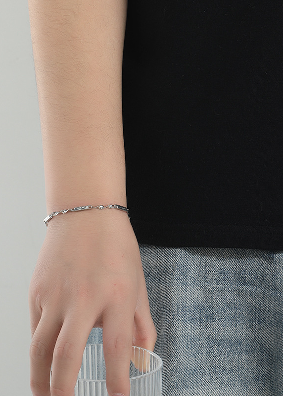 CROSS TWIST CHAIN BRACELET BEDES4587 - Deuku