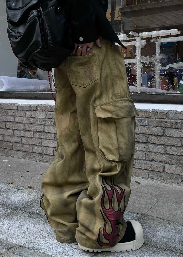 FLAME WIDE CARGO PANTS DFDES4439