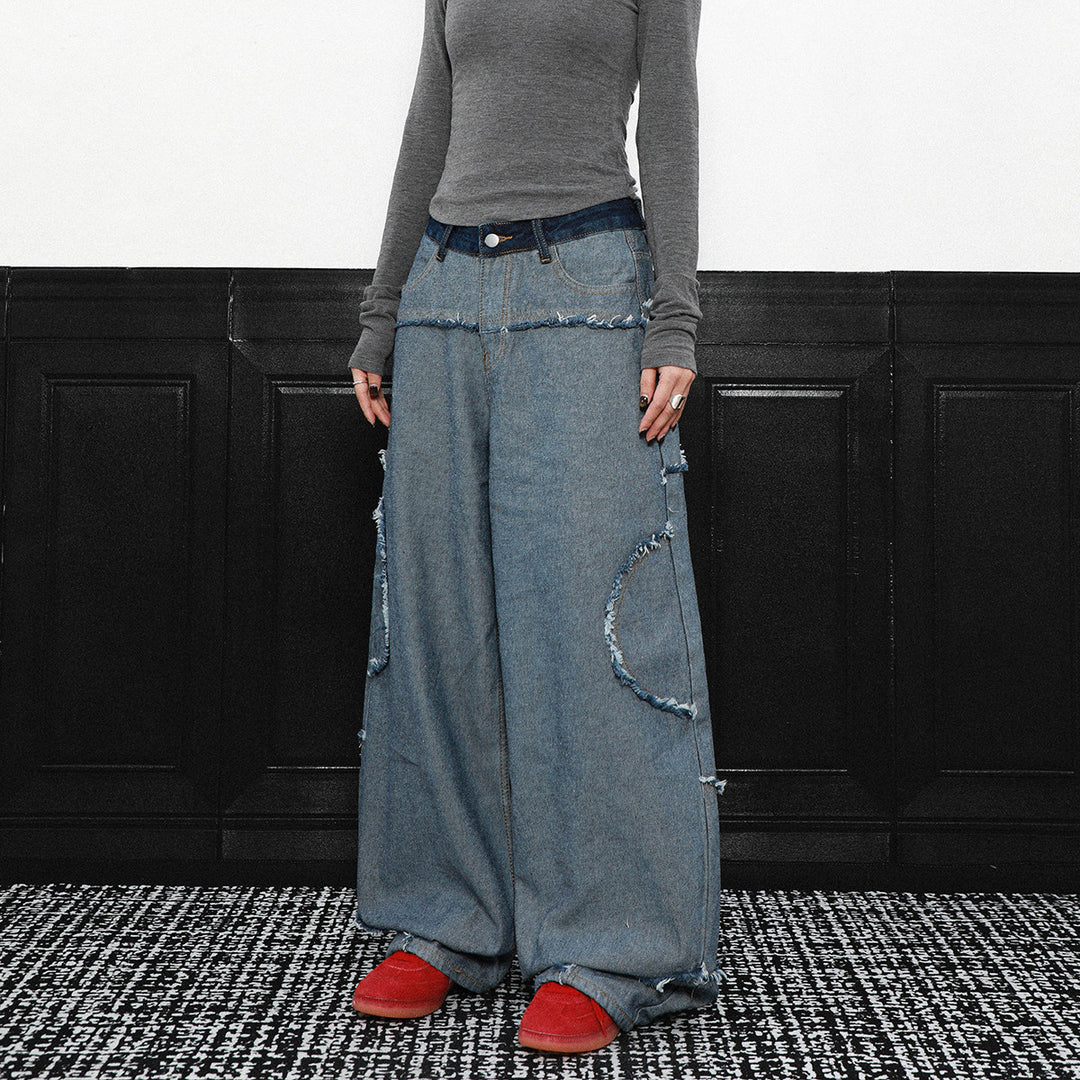 INSIDEOUT FRINGE WIDE DENIM PANTS AEDES4582