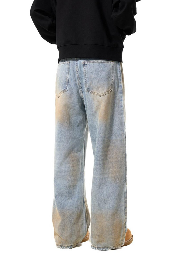 DIRTY WASHED WIDE DENIM PANTS AEDES4598
