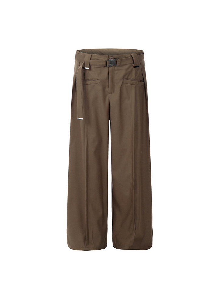 BUCKLE BELT WIDE SLACKS BEDES4650