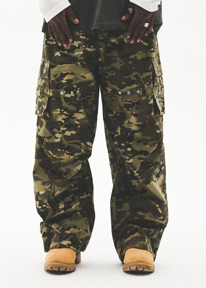 CAMO WIDE CARGO PANTS UWDES4484