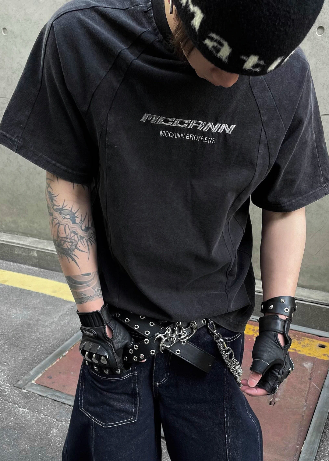 WASHED PANEL LOGO T-SHIRT DFDES4590