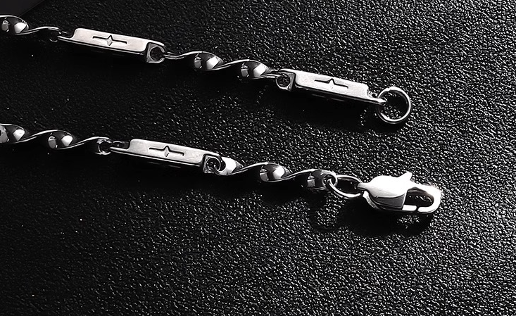 CROSS TWIST CHAIN NECKLACE BEDES4586 - Deuku