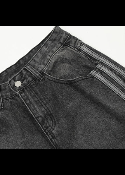 STAR PATCHED WIDE DENIM PANTS AEDES4556