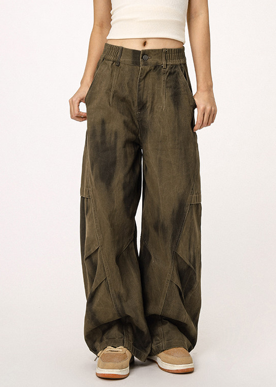 SMOKE WIDE BAGGY PANTS AEDES4596