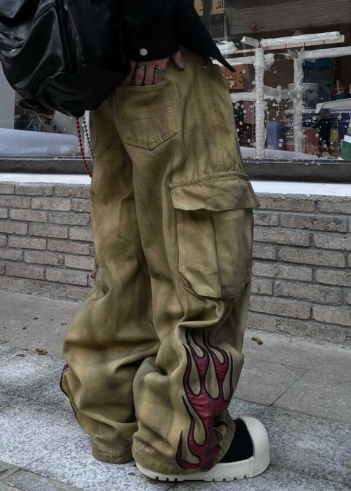 FLAME WIDE CARGO PANTS DFDES4439