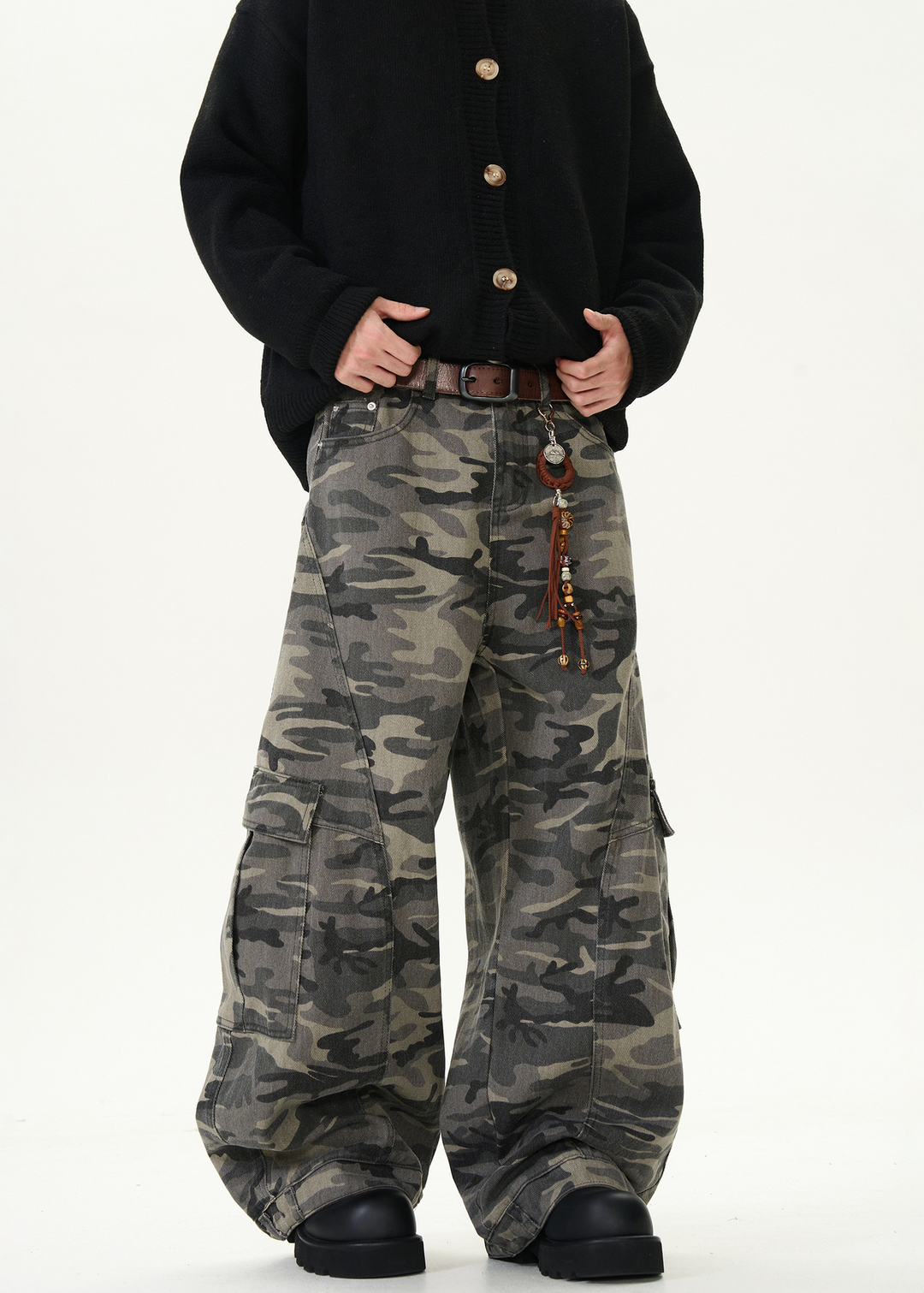 CURVE WIDE CAMO CARGO PANTS BEDES4518