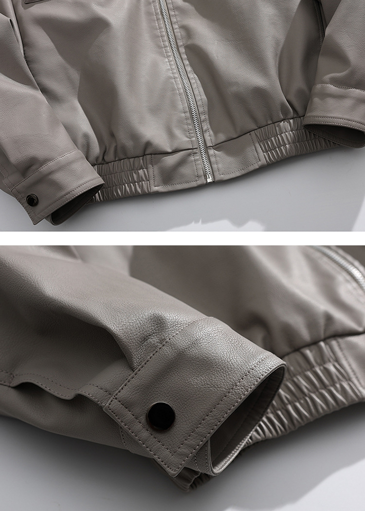 UTILITY POCKET LEATHER JACKET BEDES4521