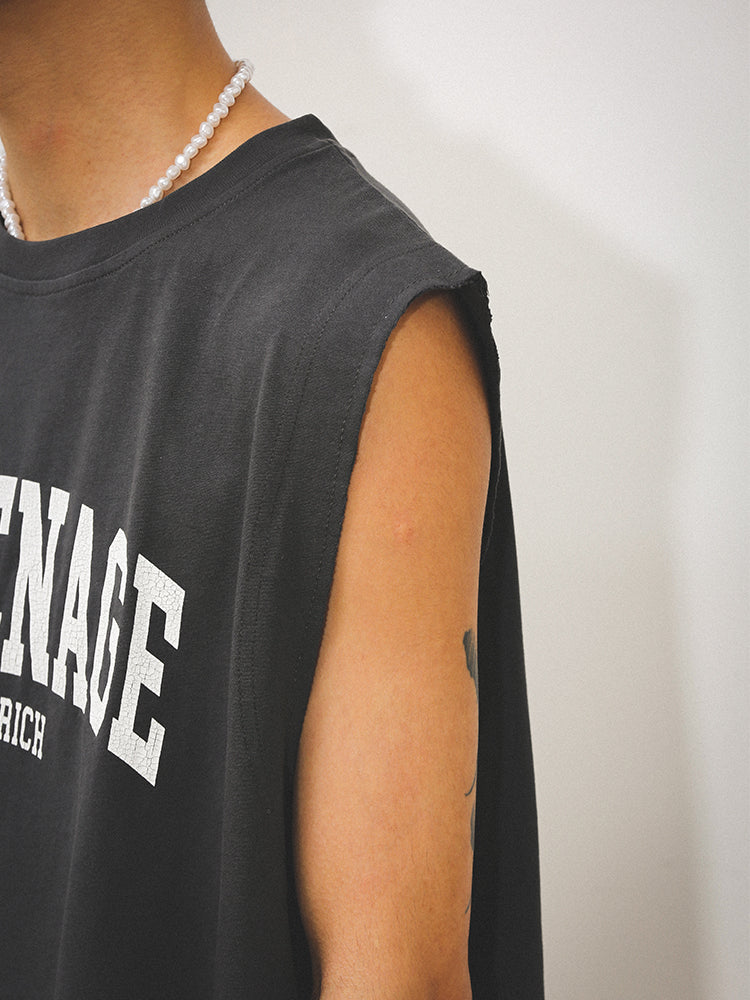 SLEEVELESS LOGO T-SHIRT UWDES4451