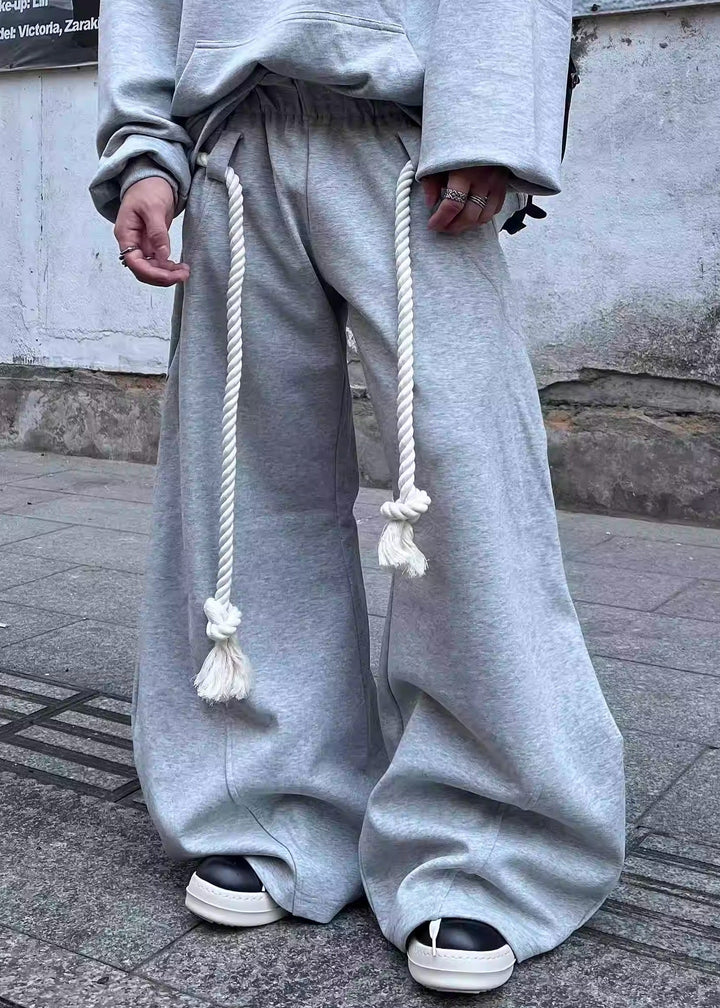 ROPE STRING WIDE SWEAT PANTS DFDES4494