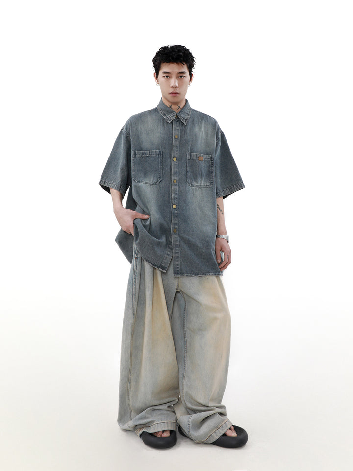 DENIM SHORT SLEEVE SHIRT MNDES4453
