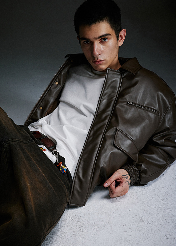 PADDED LEATHER JACKET BEDES4522