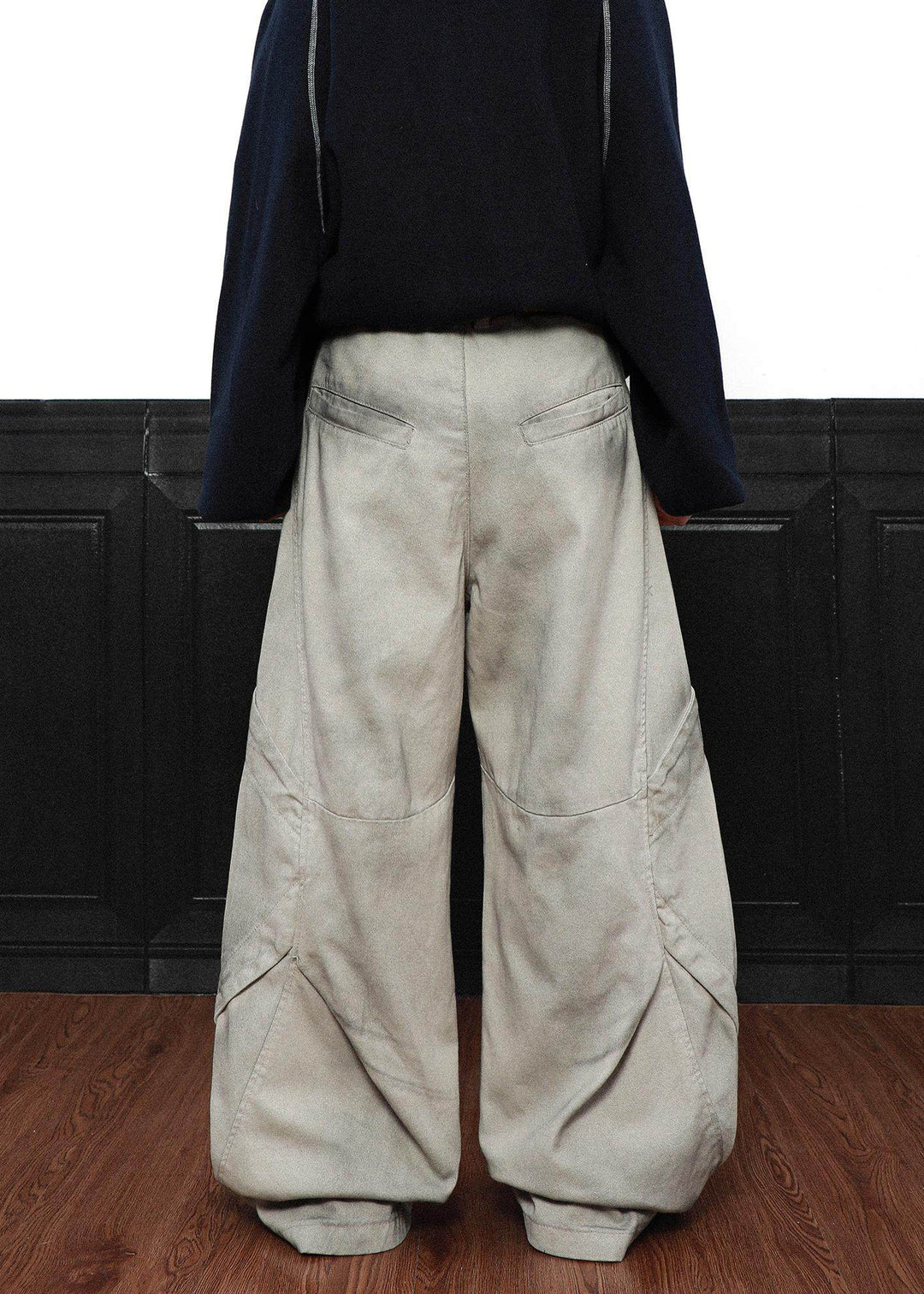 SMOKE DYE WIDE BAGGY PANTS AEDES4577 - Deuku