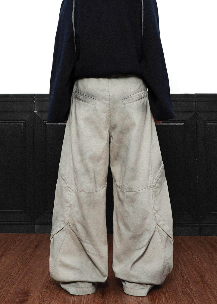 SMOKE DYE WIDE BAGGY PANTS AEDES4577 - Deuku