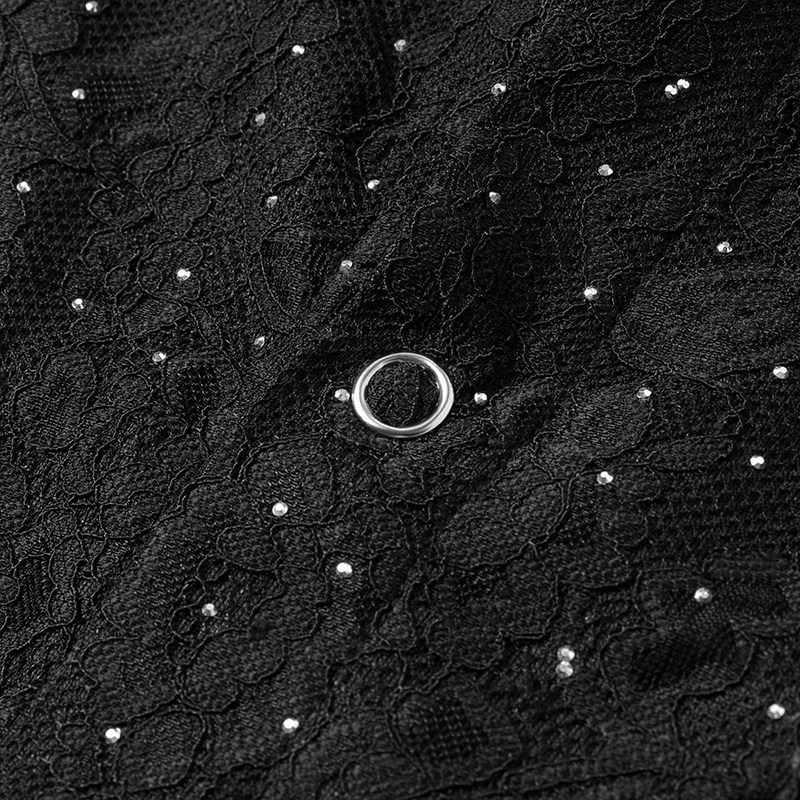 STUDDED LACE SHORT SLEEVE SHIRT BEDES4631