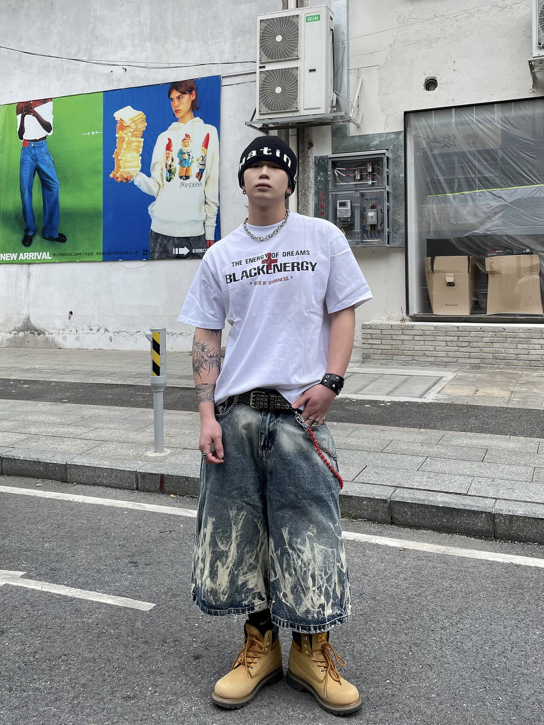 DENIM WIDE BERMUDA PANTS DFDES4461