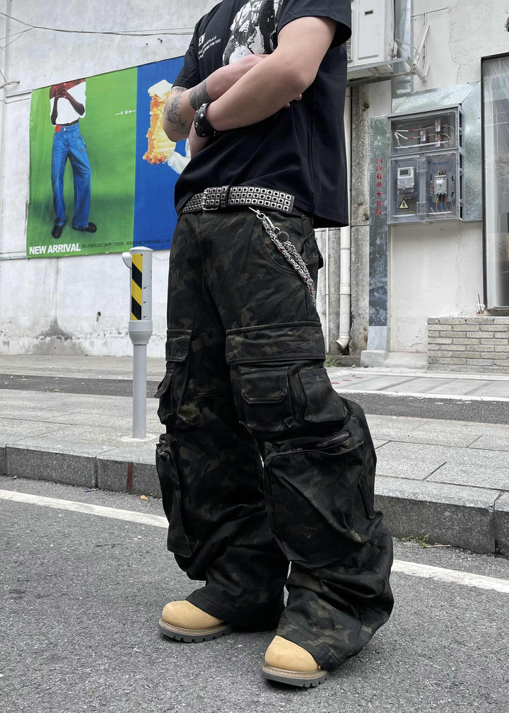 CAMO WIDE CARGO PANTS DFDES4479